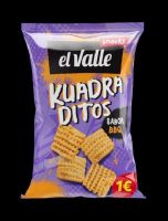 KUADRADITOS BARBACOA 80GR X 12UN   "EL VALLE"